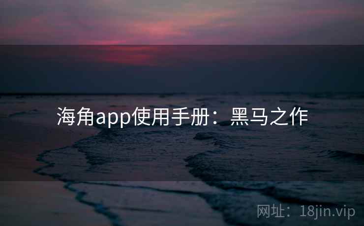 海角app使用手册：黑马之作